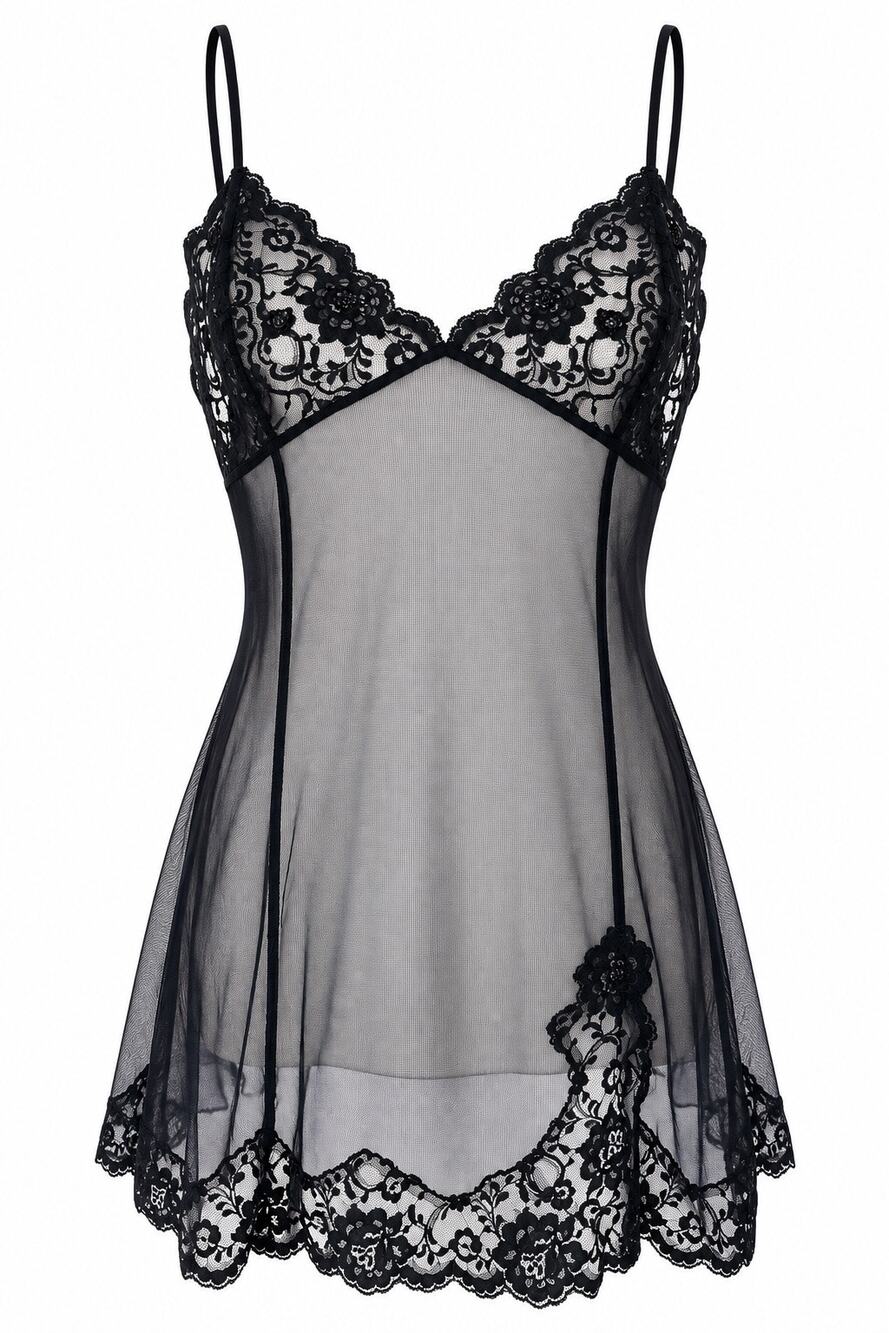Vintage 2001 Victoria’s Secret Lace Sheer Chemise Babydoll Y2K